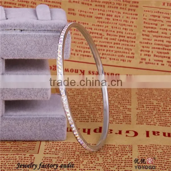 2014 Whole Spring Rhinestone Popular Alloy Stainless Steel Bracelet
