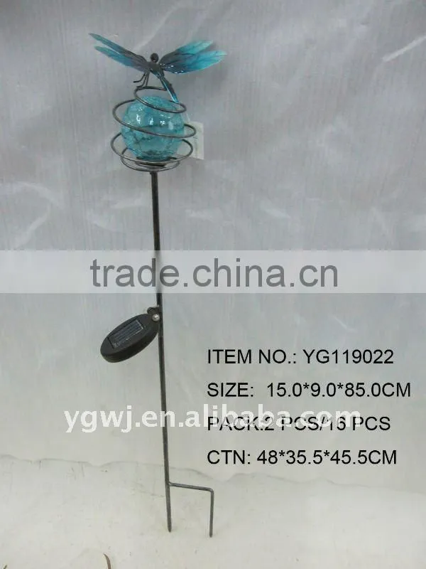 decorative metal butterfly solar garden decoration light