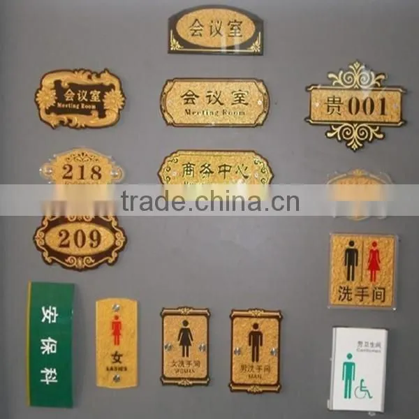 Clear acrylic advertising board display door plate display