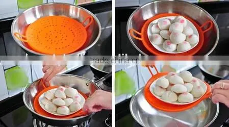 Lately Design Hotsale Food Grade Silicone Colander Steamer