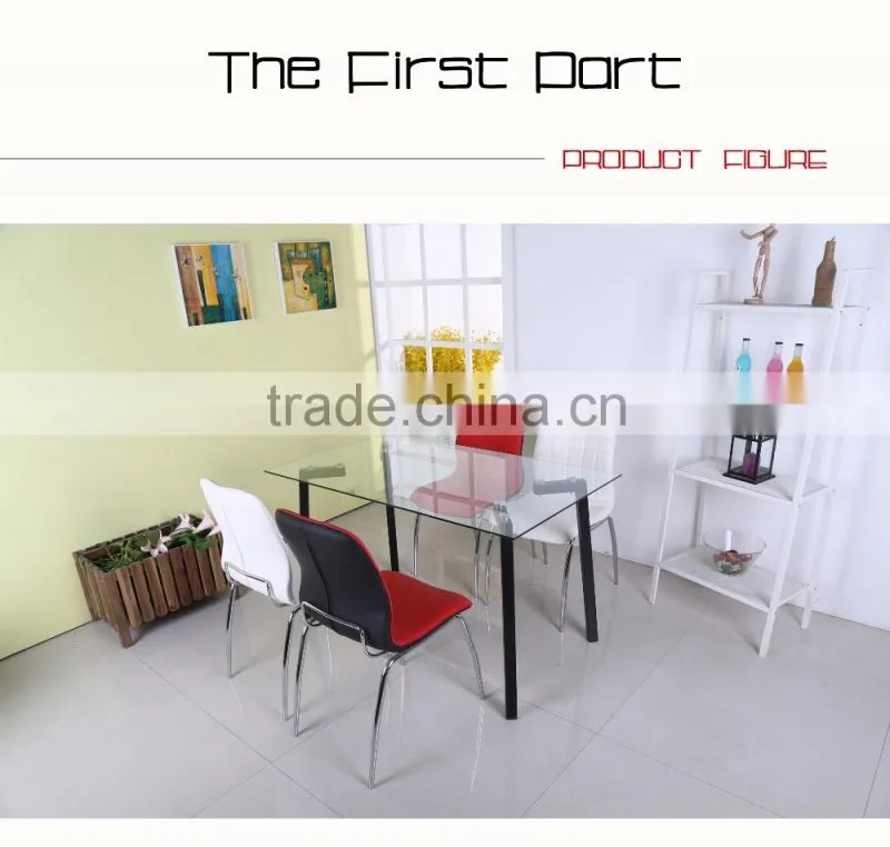 Popular rectangular glass top dining tables