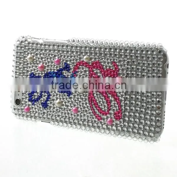 Fashionable Girl's favorite design Rhinestones back cover case for Apple iPhone 6
