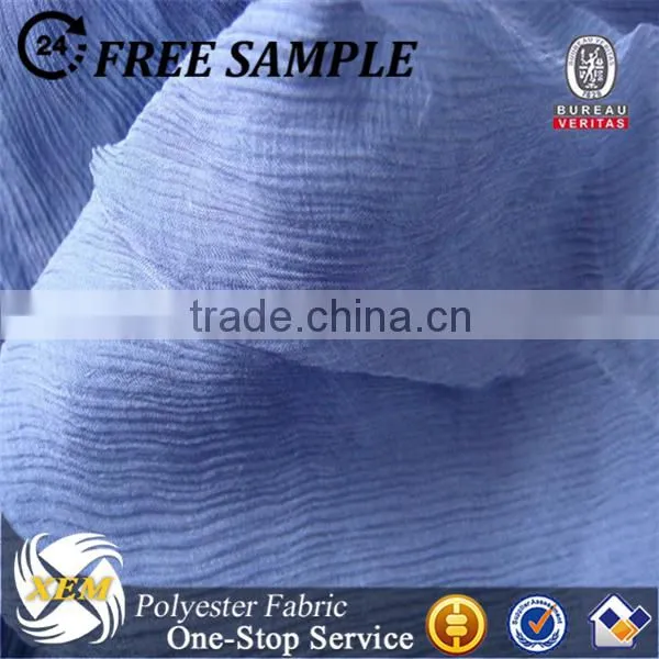 100% polyester crinkle chiffon fabric