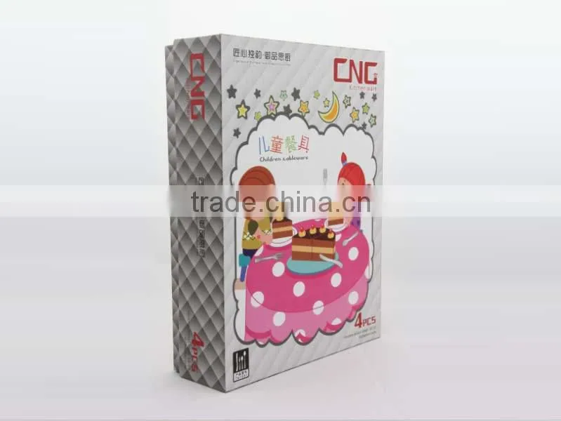 High quality plastic tray inner cardboard paper packing tableware box (table-knife)