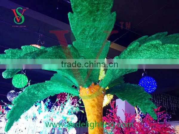 New product artificial led coconut palm tree light holiday decoration, outdoor light led palm tree lights
