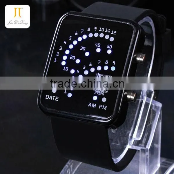 Durable cool Anime shape of Fan LED watch kids superman watch