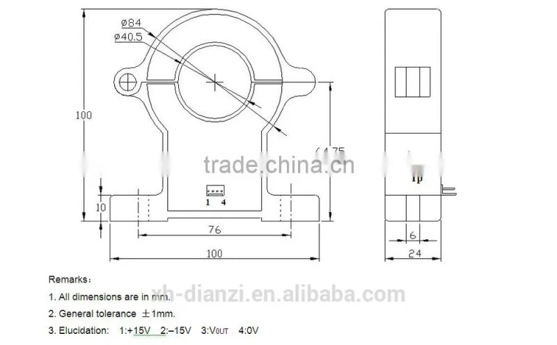 40mm hole diameter hall effect current sensor with lower price
