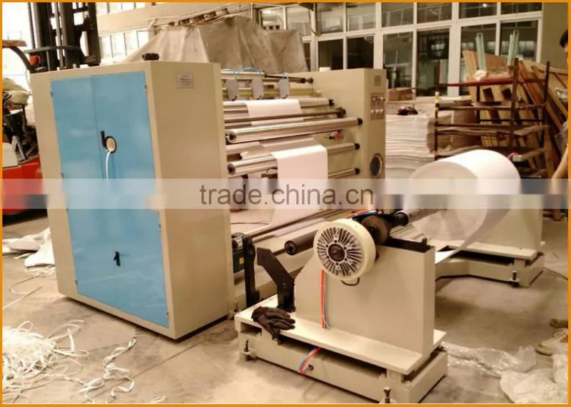 YDF-FQ Vertical type Automatic plastic PVC PET BOPP film Paper Roll slitting and rewinding machine with flat knife