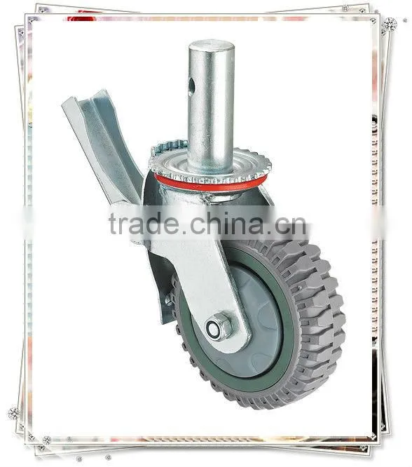 Good Quality Washing Machines Polyurethane Flame-round Fixed Caster Wheel