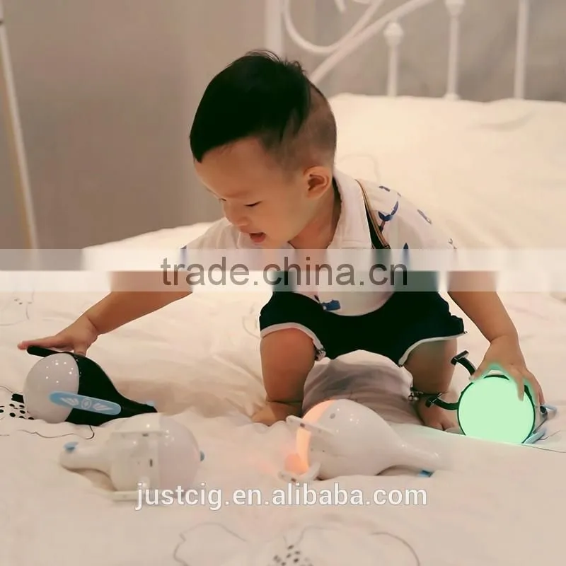 Colorful Night Light Helicopter Intelligent Timed Night Light Rechargeable Touch Sensor LED Lamp for Baby Kids