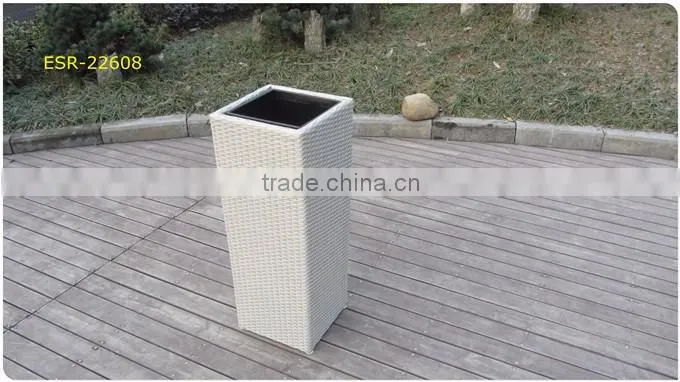 Big indoor outdoor wicker square flower pot