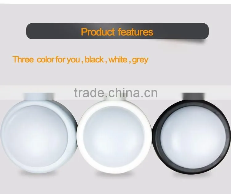 NEW2016 super bright surface mount round led ceiling light fixture for steam room,round plastic fixture for home ceiling lamp