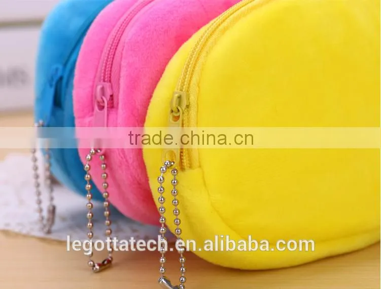 Wholesale high quality cheap lovely cartoon plush toy pencil case