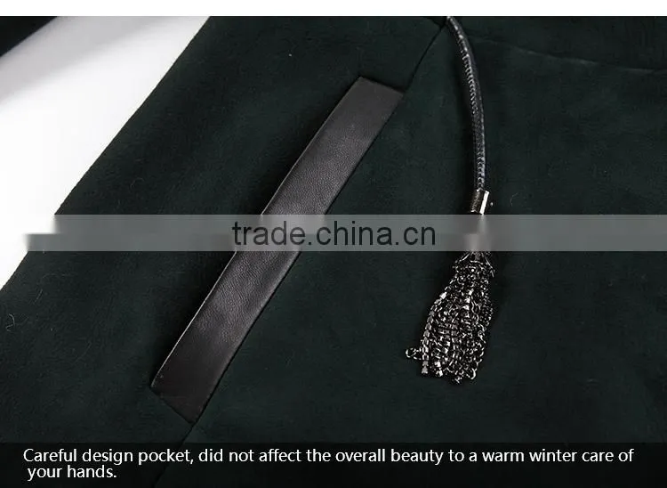 Top Grade Winter Women's Long Real Black Sheep Fur Coat Made In China