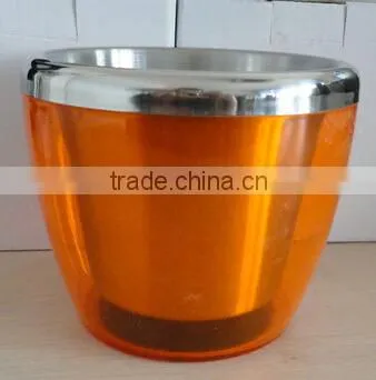 750ml plastic stainless steel wine cooler ice bucket