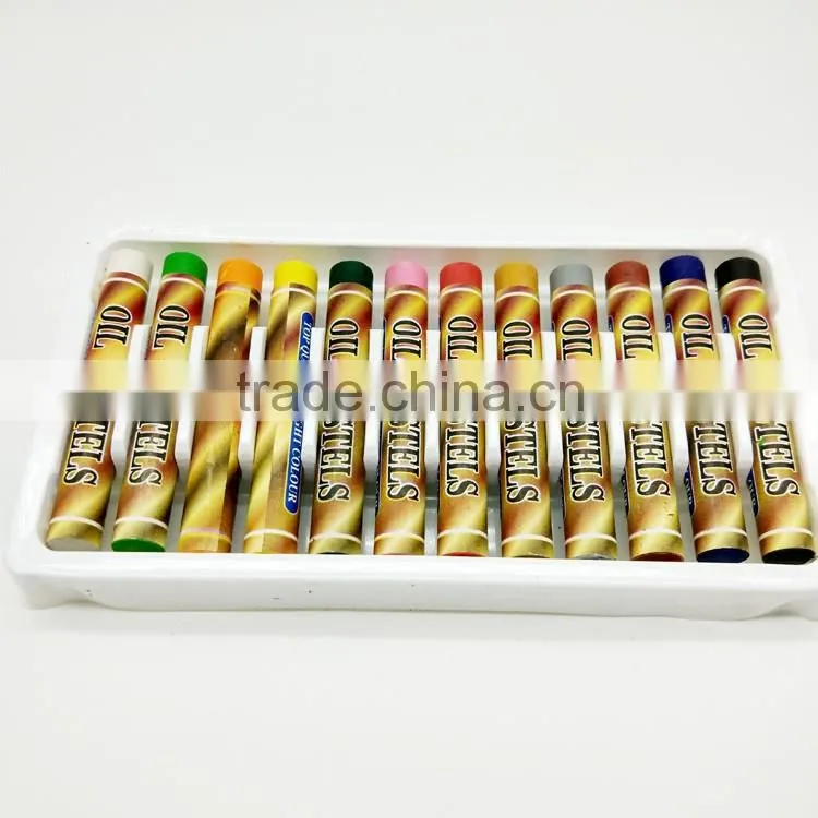 Art soft oiled pastel chalk crayon,oil pastel paint color crayon set for students 12/18/24/36/48 colors