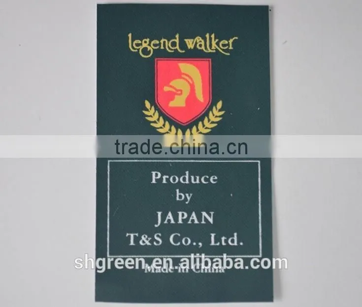 Computerized washable polyester taffeta printing labels