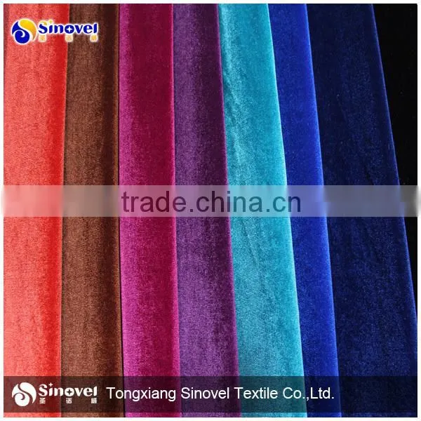 Polyester & Spandex Knitted Type Korean Velvet Fabric