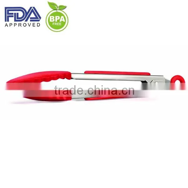 silicone ice tongs, bread tongs, non-stick and colorful food tongs