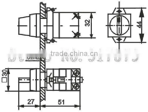 rotary switch, 2 or 3 Position selector switch ,KD39A--11X/2 NO+NC