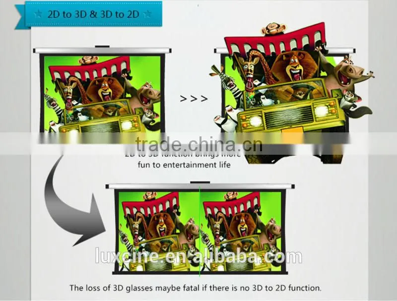 1080P HDMI 3D LED Projector / 3D Projector Full HD / Home Video HD Projector