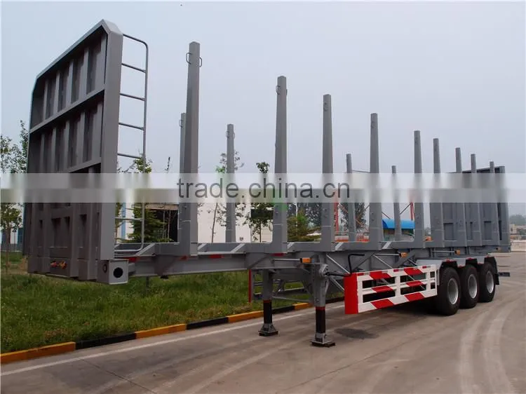 long wood transport log trailer, 3 axle log trailer