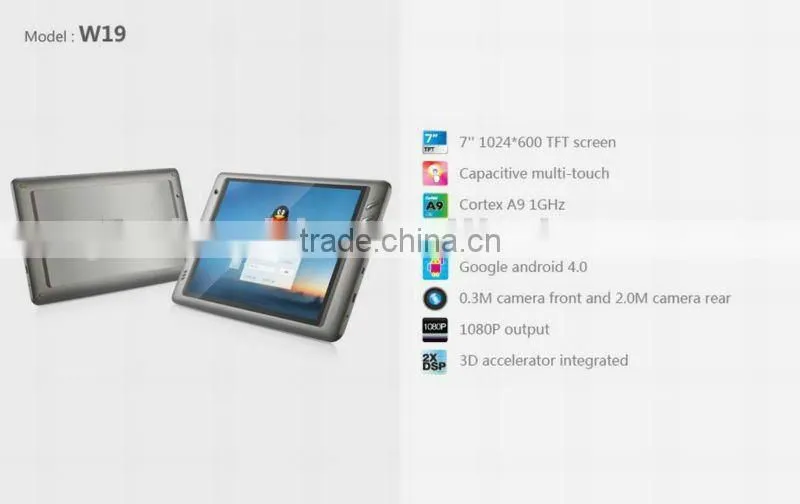 Ramos W19 7 inch super thin android 4.0 tablet PC MID A9 1.2Ghz 512MB 8GB capacitive touch screen dual camera 1080P 3D HDMI 01