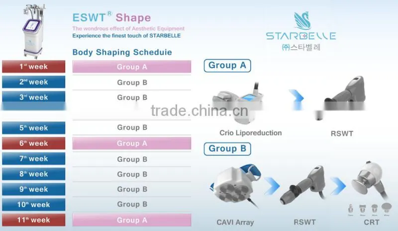 Top selling products 2015 Shock Wave Therapy cavitation rf vacuum salon equipment