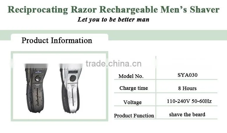 man's Electric Rechargeable shaver styler and led trimmer facial shaving beard with CE ROHS