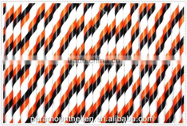 2016 Customizable Eco-Friendly striped decoration paper straws