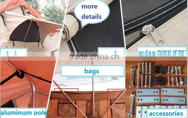 easy assemble set up solar car roof top tent