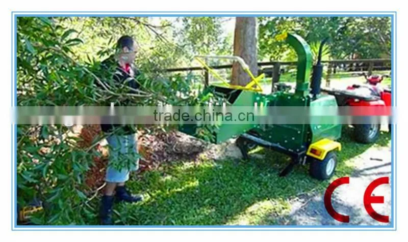 Trailer Towable diesel Wood Chipper, Hydraulic Feeding CE Approved