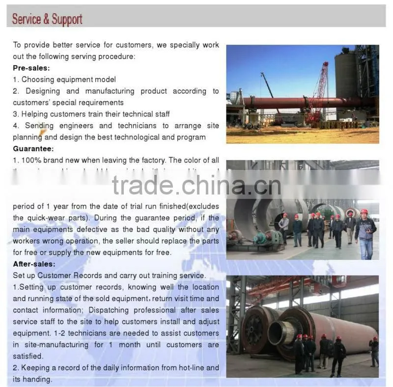 China manufacturer Cement making machine Yuhong rotary calcination kiln