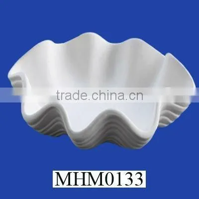 White shell bisque dishware