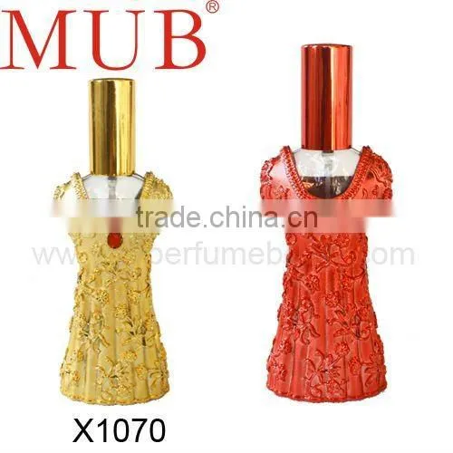 Sliver Princess wedding dress style bottle ,alloy perfume bottle