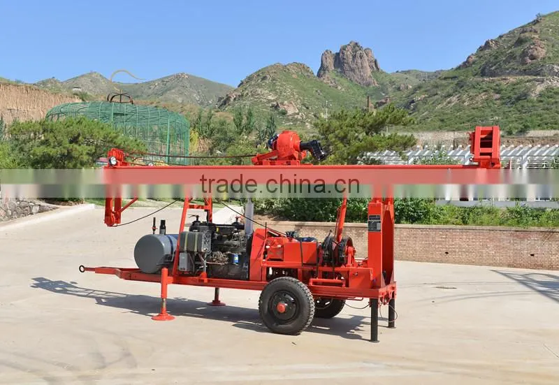 Professional manufacture 200m trailer used water well drilling machine for sale