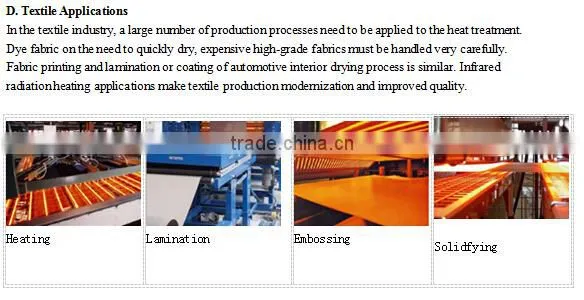 industrial dryer lamp infrared heating element