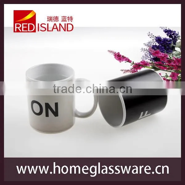 creative temperature off on switch color changing mug magical ceramic cups
