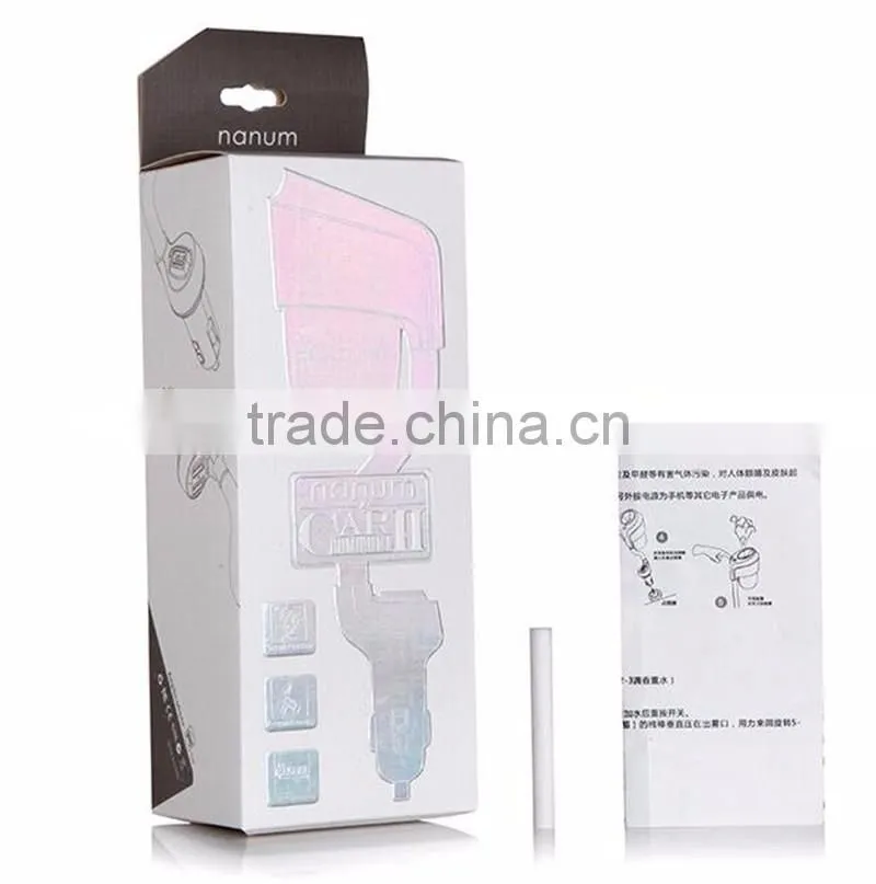 electric portable air usb mini humidifier for car 2016 Hot Selling mini Car Air Smoke Humidifier
