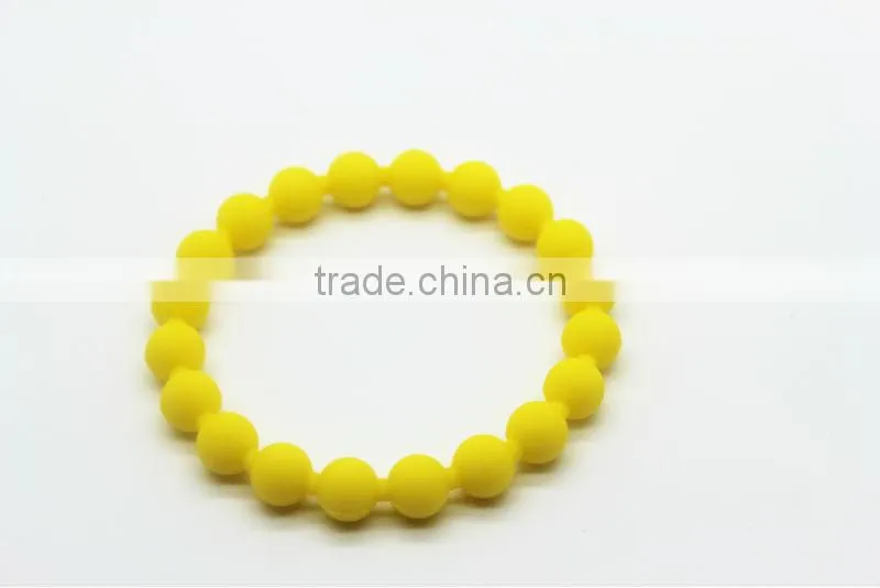 glow silicone bead bracelet silicone bracelet
