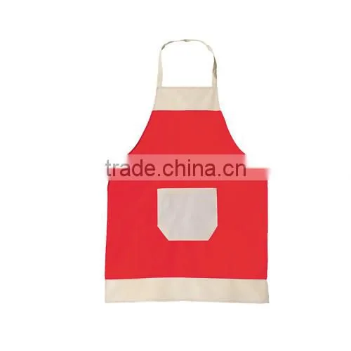 cotton kitchen apron with front pocket
