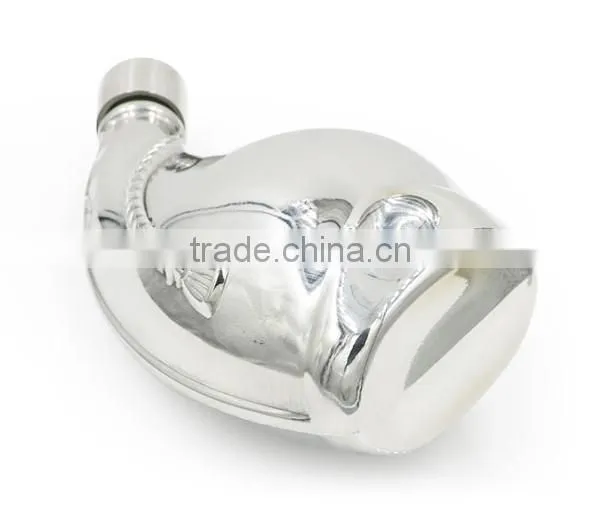 Mirror wine pot 10 oz stainless steel hip flask