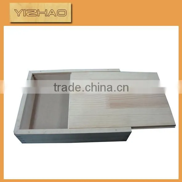 Custom wood box sliding lid,unfinished wood box with sliding lid