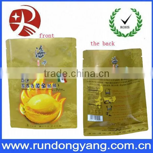 fish food packaging bags with notch