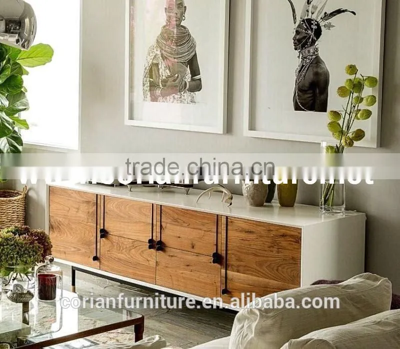 Stylish design solid wood acrylic solid surface corian home hotel side cabinet