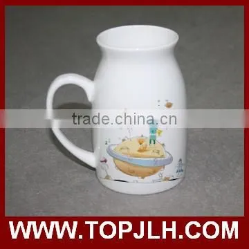 2017 new listed white ceramic milk cups