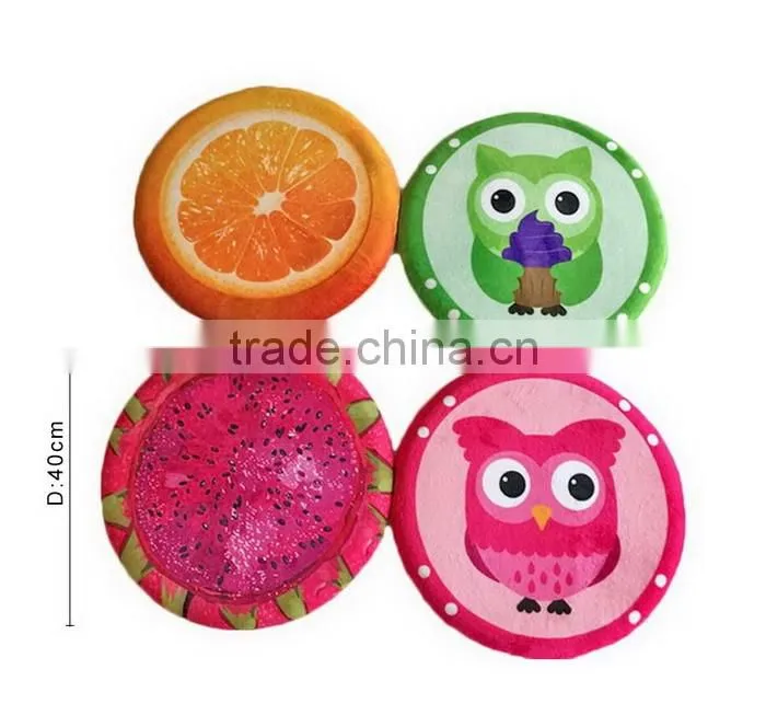 Round Cushion Cover Decorative Throw Cotton Pillow Case