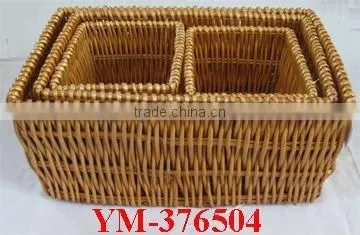 round willow storage baskets