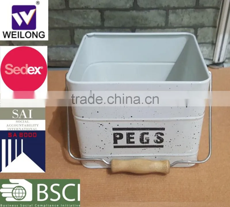 Metal Peg Bucket
