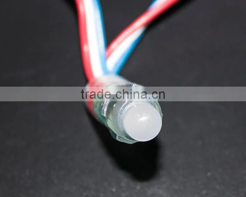 F8 RGB LED straw light for holiday decoration/Full color 12mm LED Christmas decoration light